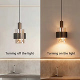 Modern Minimalist Glass Pendant Lamp E27Creativity Cylindrical Pendant Lights Decor Bedroom Diningroom Livingroom Pendant Lights
