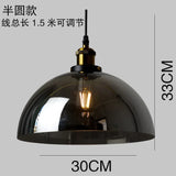 American Retro Industrial Loft Chandelier Bar Counter Restaurant Bar Pendant Lamp Creative Home Simple Glass Hanging Lights