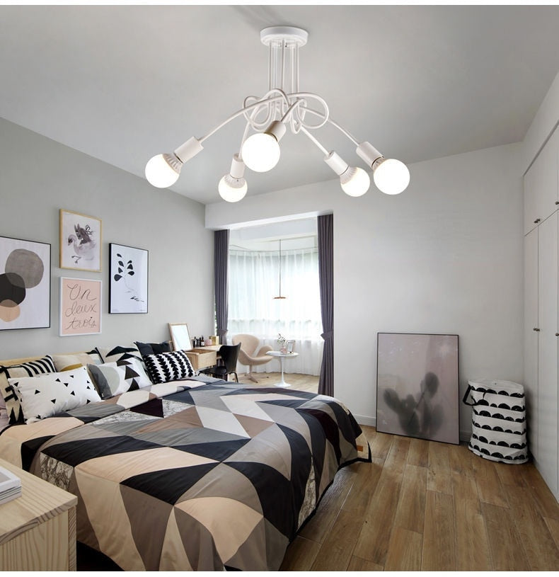 Simple Retro Chandeliers Creative Industrial Style Ceiling Cheap Flush Light Fixtures for Dining Kitchen Lobby Bed Living Room