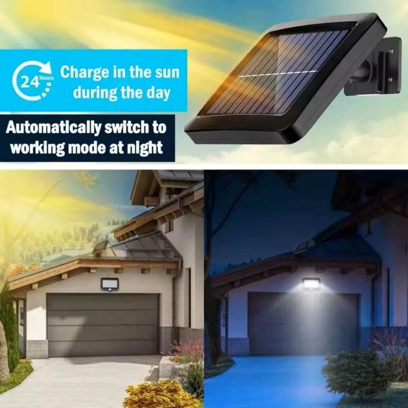 56 LED Solar Motion Sensor Outdoor Wall Light - IP65 Waterproof Garden Security Flood Lamp for Patio, Yard & Garage