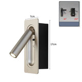 LED Ambient Reading Light Adjustable Recessed Wall Light Wide Voltage 85V-265V Indoor Rotatable Bedside Reading Light