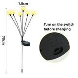 10 LED Solar Firefly Light - Swaying Outdoor Fairy Light for Garden, Lawn & Courtyard Decor