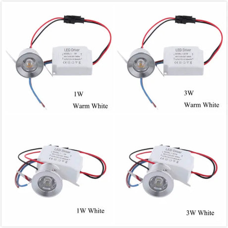 1W /3W LED White/Warm White AC 85-265V Mini Surface Mounted Light Led Downlight Jewelry Cabinet Lamp LED Mini Spotlight Lamp