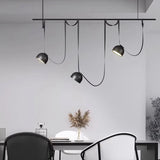 Leather Adjustable LED Ceiling Chandelier Nordic Home Appliance Handmade Dining Living Room Decoration Show Flat Pendant Lamp