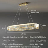 Modern Luxury Crystal Pendant Lights Home Dining Room Bar LED Lighting Lustre Decoration Indoor Ceiling Chandelier Lamp Fixtures
