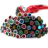 8mm LED Symbol Indicator Light - 12V 24V Black Metal Dash Pilot Lamp