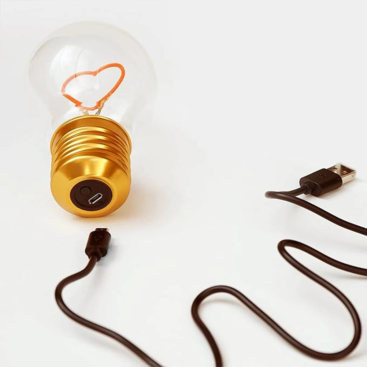 Fun Edison Creative Light Bulb 5v Love-shaped Usb Decorative Led Bulbs Flower Atmosphere Energy-saving Smiling-face Rechargeable