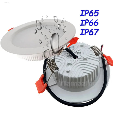 Recessed Built-in Led Spots 220v IP65 Waterproof LED Downlight Dimmable 7W 9W 12W 15W Kitchen Bathroom Toilet Hotel Ceiling Lamp