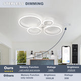 Modern LED Ceiling Fan with Light - Low Noise Chandelier for Bedroom & Kitchen
