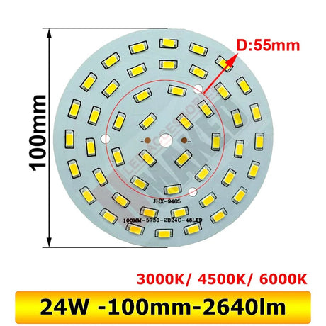 3W 5W 7W 9W 12W 15W 18W 20W 24W SMD5730 Brightness SMD Light Board Led Lamp Panel For Ceiling PCB With LED free shipping
