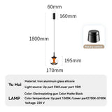 Modern Glass Pendant Light with Knob Switch - Bedside Hanging Night Light