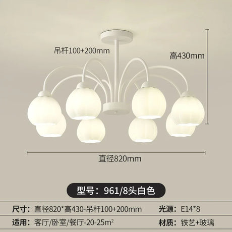 Living Room Chandelier Nordic  Match Green Dining Room Light French Pastoral Simple And Warm Bedroom Living Room Lamp