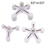 E27 to E27 Splitter Adapter Socket (3-in-1 / 4-in-1 / 5-in-1) - Multi-Bulb Base Lamp Holder Converter