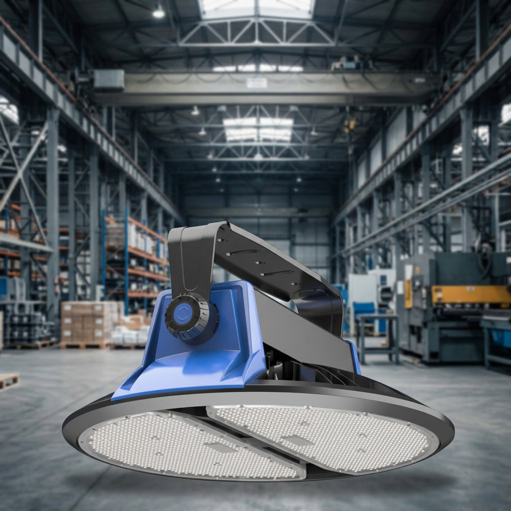 56000 Lumens UFO LED High Bay Light - 3500K Warm White Dimmable IP65 Waterproof Aluminum Fixture for Factory, Warehouse & Workshop