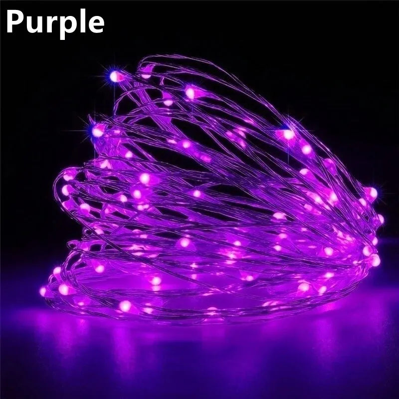 5M LED String Lights Waterproof Led Copper Wire Fairy Lights Battery Operated DIY Wedding Party Christmas Decoration Garland