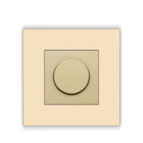 Dimmer Light Switch Rotary Knob Glass Mechanical LED Dimmable Wall Mounted Switches EU Standard Switches