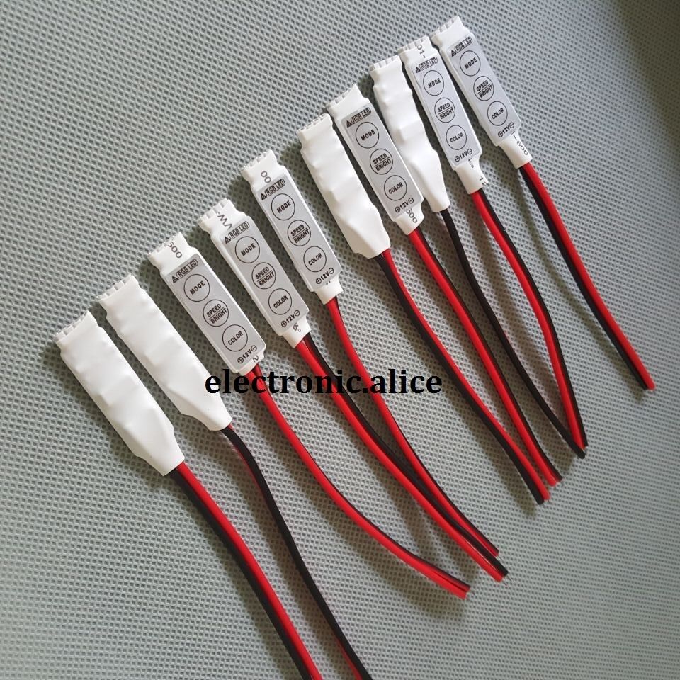 DC 5V-12V-24V 12A 3Keys Mini LED RGB Controller Dimmer Driver For RGB 5050/3528/2835/5730/5630/3014 SMD LED Strip Lights