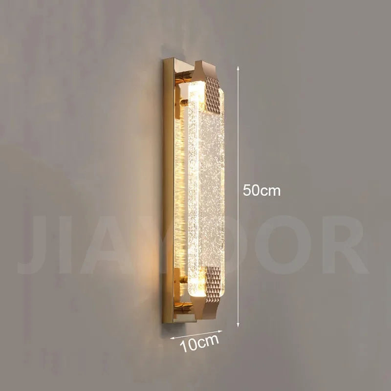 Luxury Modern LED Wall Lamp (Gold/Black) - Decorative TV Background Sconce & Bedside Light Fixture for Living Room & Bedroom