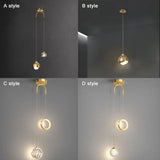 Nordic Luxury Crystal LED Chandelier Double Head Long Line Hanging Lamp For Home Decors Restaurant Bar Bedroom Pendant Lights