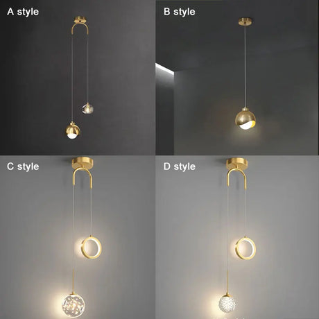 Nordic Luxury Crystal LED Chandelier Double Head Long Line Hanging Lamp For Home Decors Restaurant Bar Bedroom Pendant Lights