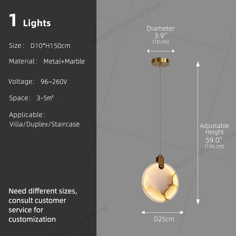 Staircase Pendant Light Lustre Minimalist Duplex Loft Marble Chandelier Villa High Ceiling Hanging Lamp Long Stair Chandelier