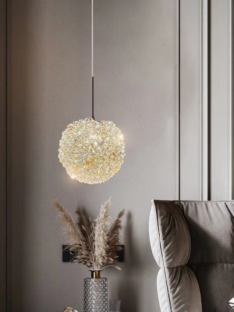 2023 Modern Luxury Creative Led Pendant Lights Crystal Ball Chandelier for Bedroom Bedside Bar Dining Room Kitchen Island Lamp