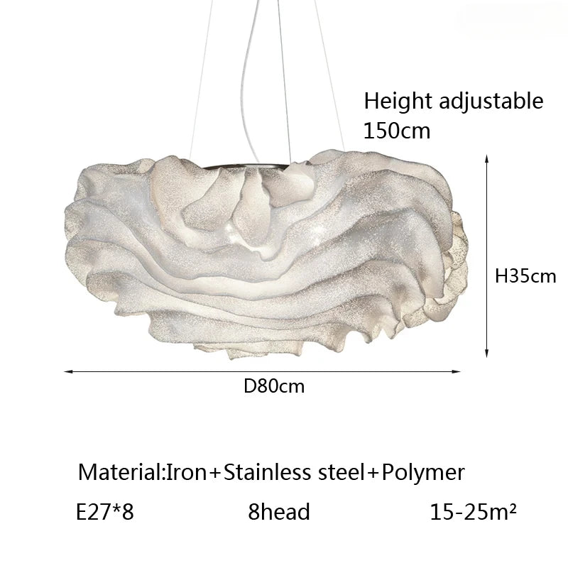 Art Deco Shop Restaurant Chandeliers Modern Creative Cloud Pendant Lights Living Room Bedroom Hanging Lamps for Room Decor LED