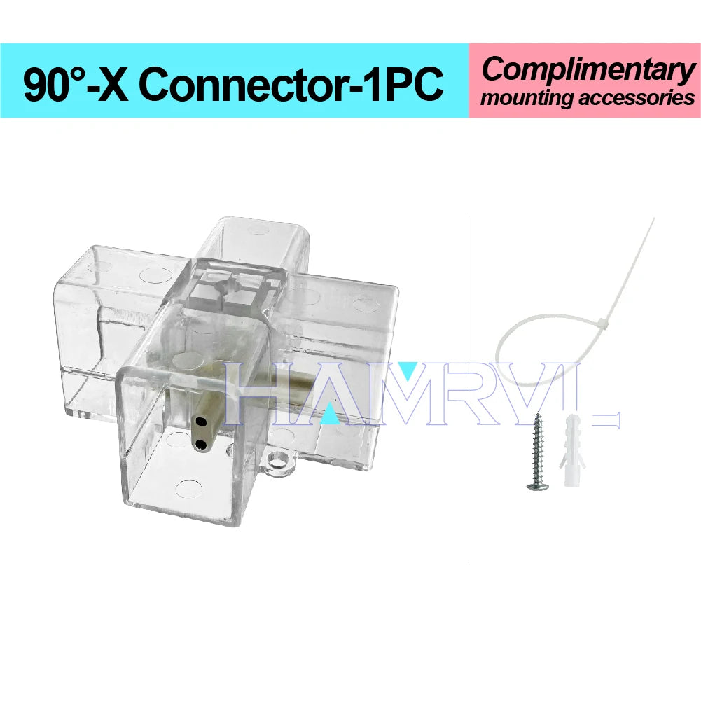 DIY Hexagon Garage LED Tube Accessories & Connector Set (110-240V) - Suspension Wire Cable Kit for Honeycomb Workshop & Barber Shop Lighting