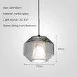 Nordic Glass Marble LED Pendant Lamp For Bedroom Bedside Dining Room Bar Bathroom Villa Art Decoration Small Chandelier Light
