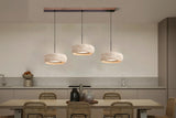 Wabi-Sabi Travertine Pendant Lamp - Natural Stone Round LED Chandelier