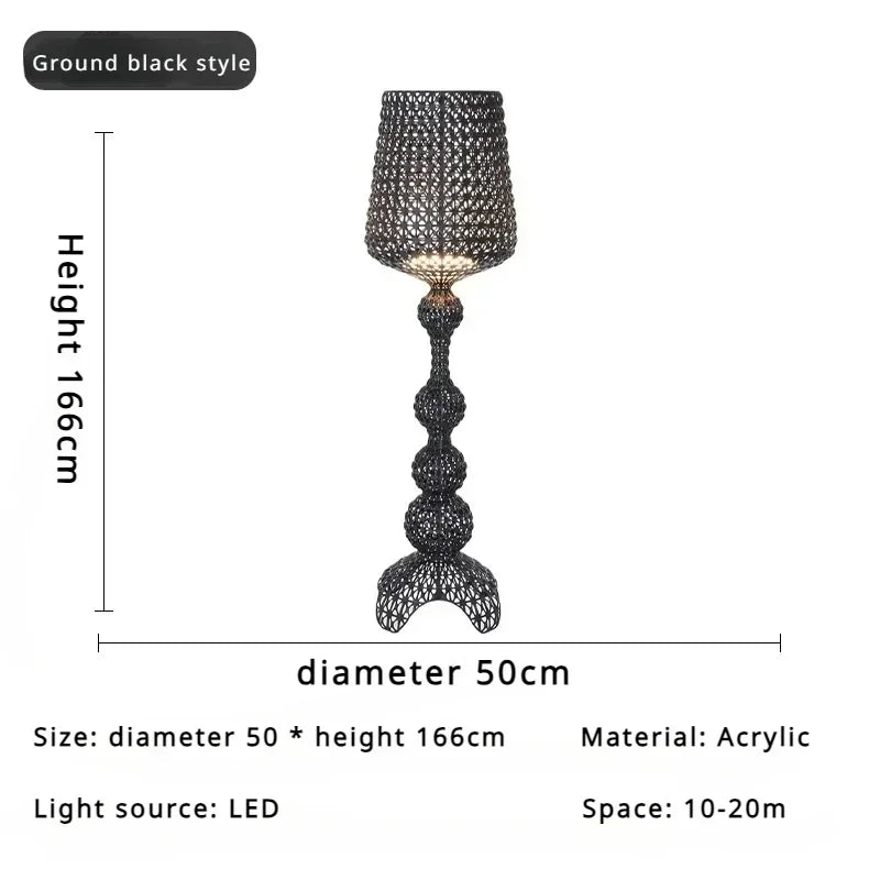Italian Kartell living room floor lamp designer,artistic decoration,hollowed out internet famous ornament,ins style bedroom lamp
