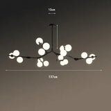 Modern Tree Branches Led Chandelier Glass Balls Hanging Chandelier Living Room Decoration Dining Room Bedroom Indoor Lighting