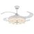 Modern Ceiling Fan with LED Light Kit and Remote Control Retractable Fan Blade for Indoor Bedroom Home Application Summer