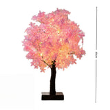 Pink Cherry Blossom Decorative Tree Lamp Bedroom Bedside Indoor Decor Night Light Warm Atmosphere Light Desktop Ornament