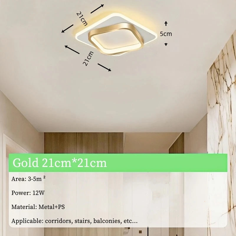 Modern Nordic LED Ceiling Light - Luxury Metal Lamp for Living Room