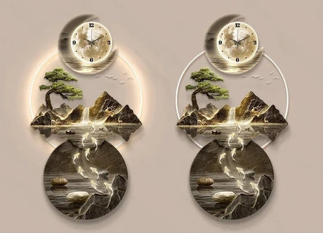 Art Mural Wall Clocks Luxury Interior Aesthetic Creative Wall Watch Minimalist Bedrooms American Relog De Pared Wall Decors