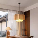Wabi-sabi Style Rattan Pendent Lamp Vintage Zen Lighting Fixture for Dining Room Parlor Bedroom Guesthouse Bar Counter Luminaire