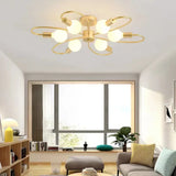 3 Heads Black-Gold/Golden Modern LED Ceiling Lamps Industrial Iron Nordic Minimalist Home Decor Bedroom E26/E27 Ceiling Lights