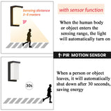 LED Outdoor Wall Light Waterproof IP66 Motion Sensor Led Outdoor Lighting Porch Lights Balcony Garden Lights Outdoor Wall Lamp