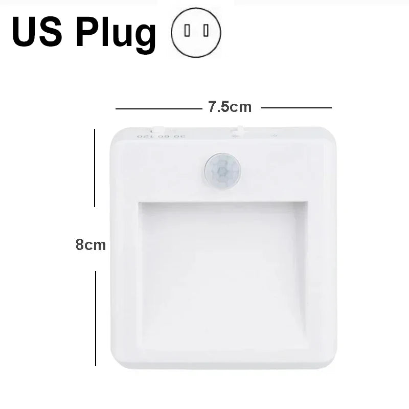 Plug-in LED Motion Sensor Night Light - EU/US/UK/AU - Dusk to Dawn Sensor