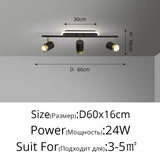 Simple Long Black Gold White New Modern LED Chandelier Lights Living Dining Room Spotlight Bedroom Hallway Lamps Indoor Lighting