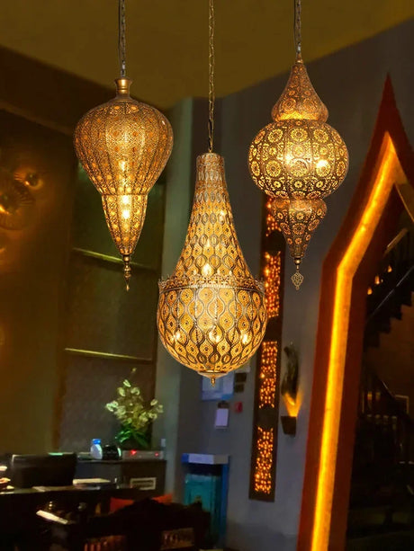 Southeast Asia Moroccan Retro Vintage Industrial Wall Lamp LED E27 Gold Luster's Iron Art Decorative Wall Mounted Restaurant Store