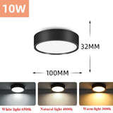 Led Downlight 220V Down Lights Surface Mounted 3/5/10/15/25W Ceiling Lamp For Indoor Living Room Bedroom Kitchen Lighting