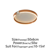 Rose Gold LED Ceiling Light - Modern Circular Dimmable Flush Mount Lamp