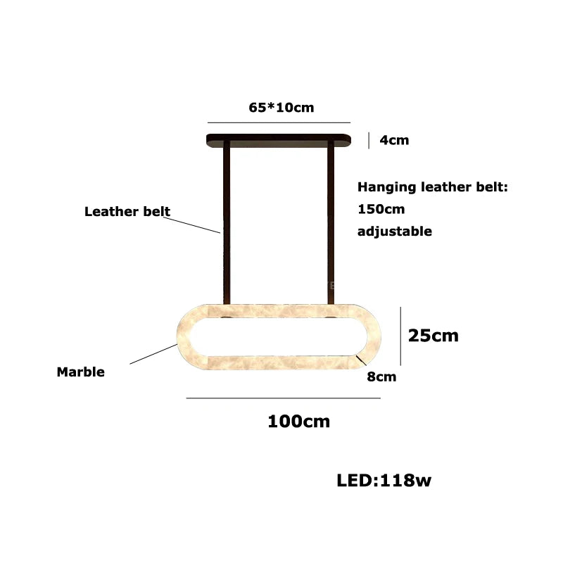 Marble Leather Mixed Design Dimmable Led 2026 Chandelier Lighting Lustre Suspension Luminaire For Dinning Room Art Hanging Lamp