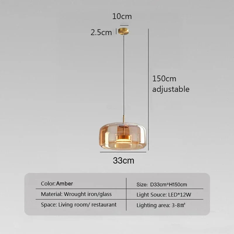 Modern Led Pendant Lights Glass Hanging Suspension Lamp For Dining Room Chandelier Restaurant Kitchen Decor Bedside Pendant Lamp