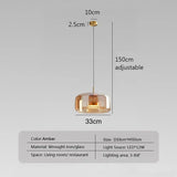 Modern Led Pendant Lights Glass Hanging Suspension Lamp For Dining Room Chandelier Restaurant Kitchen Decor Bedside Pendant Lamp