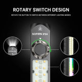 IF24 2000lm RGB LED Flashlight (SST40 Main Beam & Side Light) - IP66 Waterproof 18650 USB-C Rechargeable Torch with Magnetic Tailcap