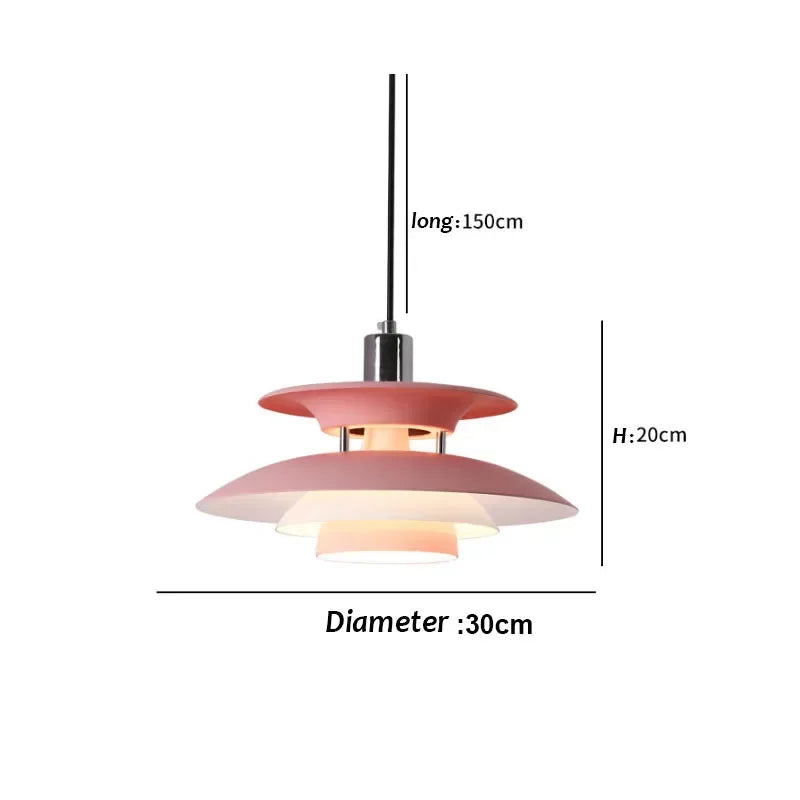 30CM Nordic Creative Design Pendant Lamp High Quality Color Umbrella Led Chandeliers Living Kitchen Bedroom Home Furnishings Lighting