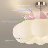 2025 New Crown LED Pendant Lamp Children's Room Restaurant Boy Girl Bedroom with Remote Control Chandelier Study Lighting Decor
